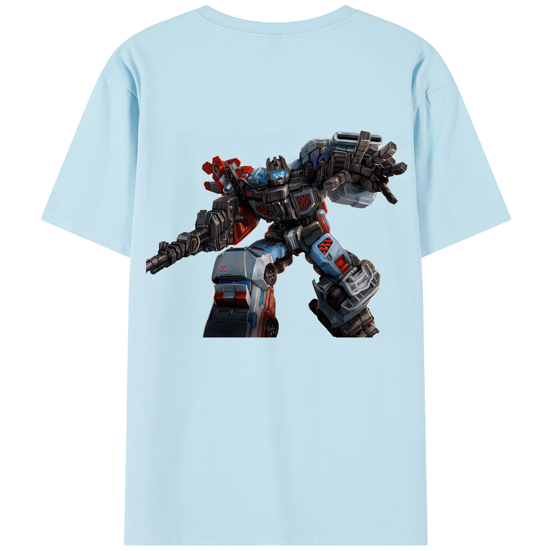 （画像用） Transformers トランスフォーマー 綿100％半袖Tシャツ（背面プリント）